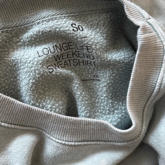 Women’s XXL Oversized Crewneck Lounge Life Green Swestshirt - Picture 5 of 7